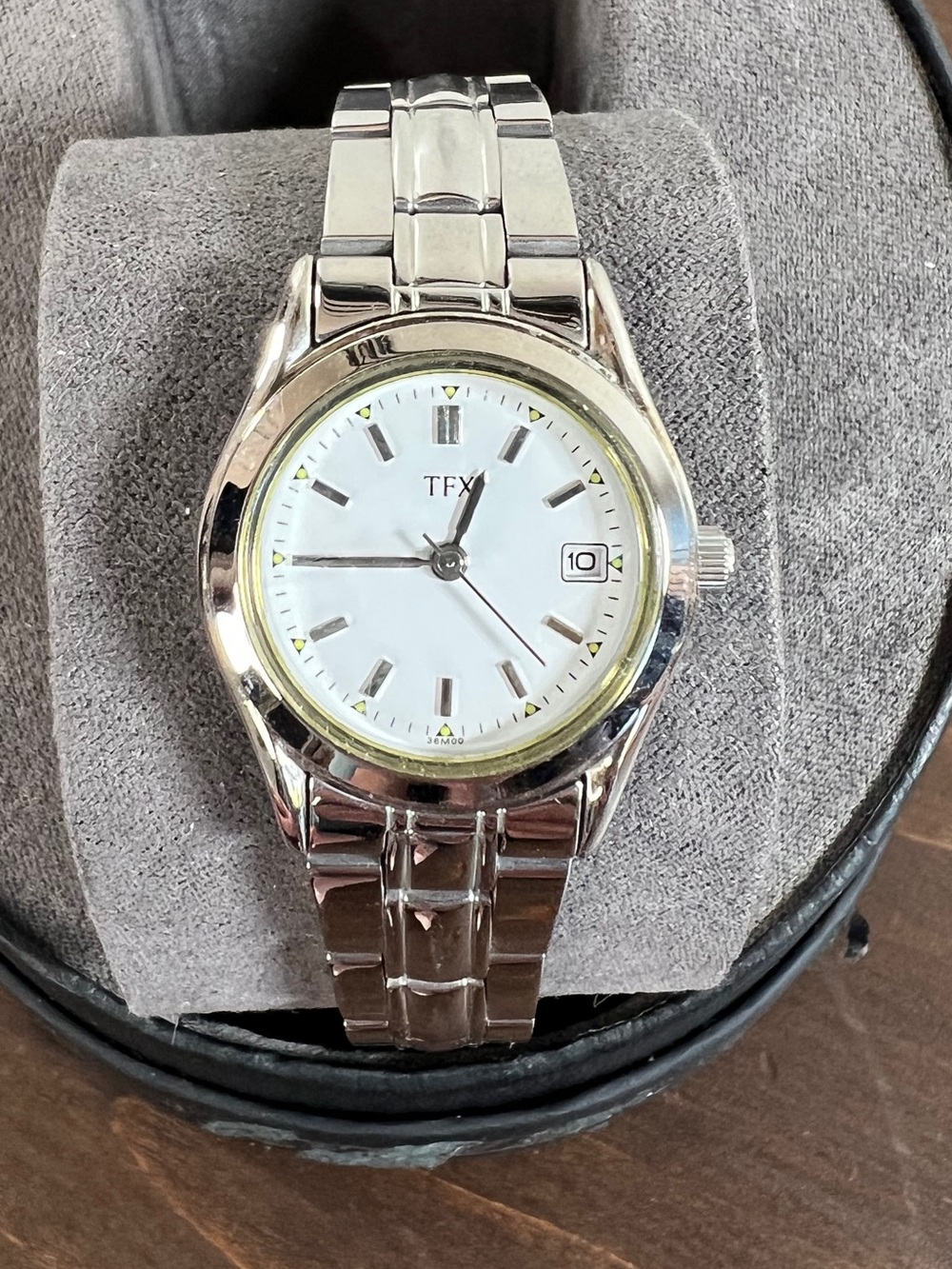 TFX by Bulova, women's silver-tone dress watch 36M100